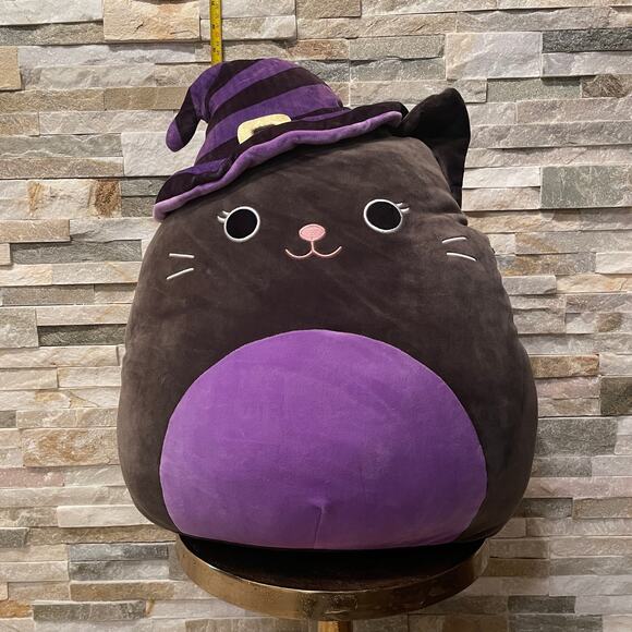 RARE Retired Autumn the Witch Cat Squishmallow 18" | Halloween Plush Black Cat - Picture 3 of 5